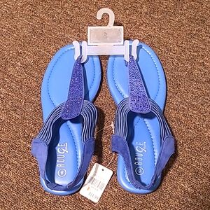 Rouge Helium blue rhinestone sandals size 8 NWT